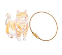 STOBAZA Porte-clés Capsule pour Chat en Abs Transparent, Boîte de Rangement pour Poils de Chat et Chiot, Souvenir Commémoratif Pratique Maison Voyage