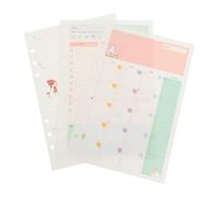 STOBAZA Recharges pour Bloc-notes à 6 Trous, Papier Lisse sans Bavure, Lot de 3, Pages Détachables pour Planificateur Mensuel, Hebdomadaire et Journalier, pour École et Bureau