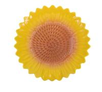 STOBAZA Repose-cuillère en Céramique Forme Tournesol Jaune Base Antirayures et Structure Stable Cuisine, pour Cafés et Restaurants