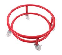 STOBAZA Support Robuste Base Mobile Rouge Cuisine et Camping avec Roues Freinées Gain de Place Assuré pour Bouteille de Gaz en Fer