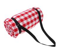 STOBAZA Tapis de Pique-niques Imperméable Extérieur 2m X 2m, Rouge Blanc | PEVA et Tissu Acrylique, Pliage Rapide Paquet de Transport, pour Plage, Sable et Table