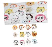 STOBOK Autocollants Bébé Mois 12pcs en Pvc Dessins Animés Adorables, Accessoires Photo Pratiques pour Baby Shower et Décoration Naissance