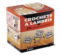 stock 250 SYSTEME DE FIXATION A CLIPS + CLOUS POUR LAMBRIS BOIS MURAL OU FIXATION SOL