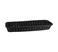 Stock Cash 55542 Plateau en polypropylène GN2/4, noir, 53 x 16,2 x 6,5 cm, rotin