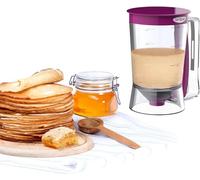 Stock Líder - Distributeur de pâte, 900 ml, distributeur de pâte avec couvercle et échelle, carafe distributrice pâtisserie pour crêpes, pancakesm, tortillas, coupe-tartes