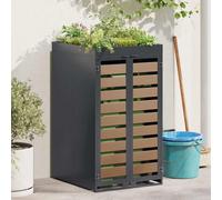 Vidaxl Stockage De Poubelle À Roulettes Avec Toit De Jardinière Pour Poubelle De 240l