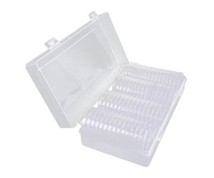 Stockage de pièces d'argent | Protecteurs de 40 mm avec une boîte pour les collectionneurs - Mallette de 60 % dollars, collection Professional Case Collection Organisateur Collection peut contenir