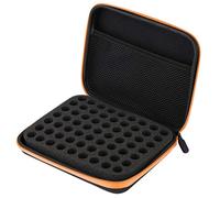 Stockage D'huiles Essentielles Stockage D'huiles Essentielles, 63 Emplacements Sac de Stockage Portable D'huiles Essentielles D'aromathérapie Organisateur de Boîtes de Rangement pour(Orange vif)