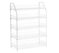Stockage Organisateur Étagère À Chaussures en Métal 5 Niveaux Grille Fer Forgé Maison De Rangement pour Entrée Chambre Salon Couloir pour Ranger
