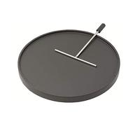 Stöckli Plaque de cuisson pour four à bruni en aluminium moulé sous pression anti-adhésif - Couleur : noir - Réversible - 24 cm - 0082.01