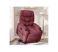 Vidaxl Fauteuil Inclinable Électrique Rouge Bordeaux Tissu Rouge