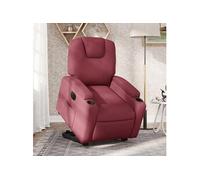 vidaXL stoel électrique réglable tissu bordeaux Rouge G