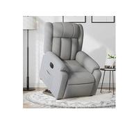 vidaXL stoel électrique réglable tissu gris clair Gris G