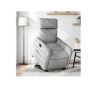 VIDAXL Fauteuil inclinable électrique gris clair