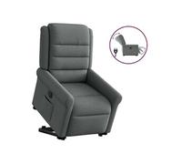 vidaXL Fauteuil inclinable électrique réglable en tissu gris foncé