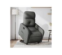 vidaXL stoel électrique réglable tissu gris foncé Gris G