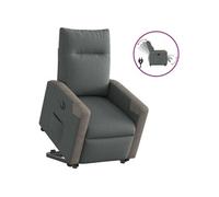 vidaXL stoel électrique réglable tissu gris foncé Gris foncé G