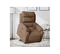 Vidaxl Fauteuil Inclinable Électrique Marron Tissu Marron