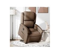 vidaXL stoel électrique réglable tissu marron Marron G