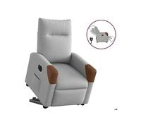 vidaXL Fauteuil inclinable électrique gris nuage tissu