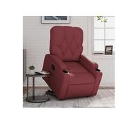 vidaXL Fauteuil inclinable électrique rouge bordeaux similicuir