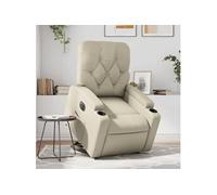 vidaXL Fauteuil inclinable électrique - Crème