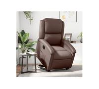 vidaXL Fauteuil inclinable électrique - Marron similicuir