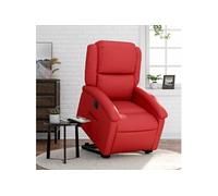vidaXL Fauteuil inclinable électrique rouge similicuir