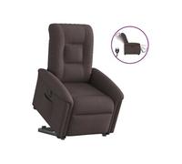 stoel électrique tissu marron foncé