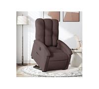 vidaXL Fauteuil inclinable électrique marron foncé tissu
