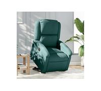 vidaXL Fauteuil inclinable électrique – dossier et repose-pied réglables, tissu vert foncé
