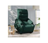 vidaXL stoel électrique tissu vert foncé Vert G