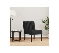 Fauteuil sans accoudoirs noir velours