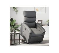 VIDAXL Fauteuil Inclinable - Gris Similicuir