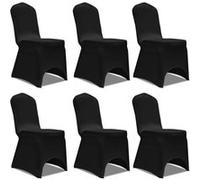 vidaXL Housse de Chaise Extensible - Noir