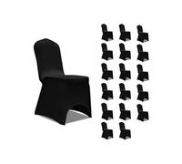 vidaXL Stoelhoezen stretch 18 st zwart3051638 Noir G