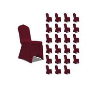 vidaXL Stoelhoezen stretch 24 st bordeauxrood3051645 Rouge G