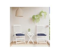 Stoelkussens 2 st 40x40x7 cm oxford stof marineblauw378855