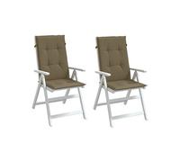 vidaXL Coussins de chaise à dossier haut - 2 pcs
