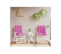 Stoelkussens 2 st lage rug oxford stof roze377731