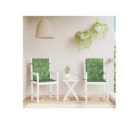 vidaXL Coussins de Chaise à Dossier Bas Lot de 2 modèle de Feuille, Coussin, Coussin de Chaise, Coussin de siège, Coussin de canapé
