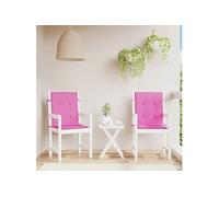 vidaXL Coussins de chaise bas - Rose