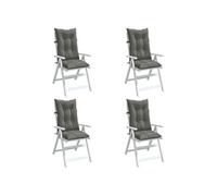 VidaXL Lot de 4 Coussins de Chaise Haut Gris