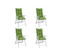 vidaXL Coussins de chaise à haut dossier 4 pcs. Melange Vert 120x50x7 cm Tissu