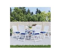Stoelkussens 6 st 40x40x7 cm oxford stof blauw361482