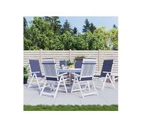 vidaXL Lot de 6 Coussins de Chaise à Dossier Haut, Galette de Siège Imperméable, Coussin de Jardin, Décoration d'Extérieur 378613