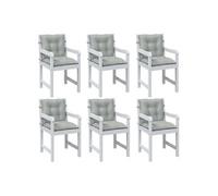 vidaXL Coussins de chaise basse 6 pcs. Melange gris clair 100x50x7cm Tissu