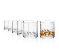Stölzle Lausitz Berlin Lot de 6 verres à whisky 300 ml - Gobelets à whisky de qualité supérieure de style art déco - Gobelets à whisky avec surface texturée en verre cristal - Passe au lave-vaisselle