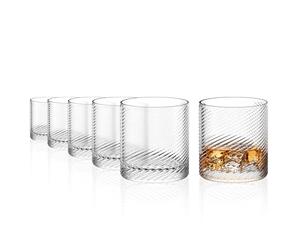 Stölzle Lausitz Berlin Lot de 6 verres à whisky 300 ml - Gobelets à whisky de qualité supérieure de style art déco - Gobelets à whisky avec surface texturée en verre cristal - Passe au lave-vaisselle