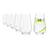 Stölzle Lausitz Celestia Lot de 6 gobelets à long drink 625 ml - Design moderne avec surface à facettes - Verre à long drink pour cocktails et long drinks rafraîchissants - Gobelet robuste, passe au